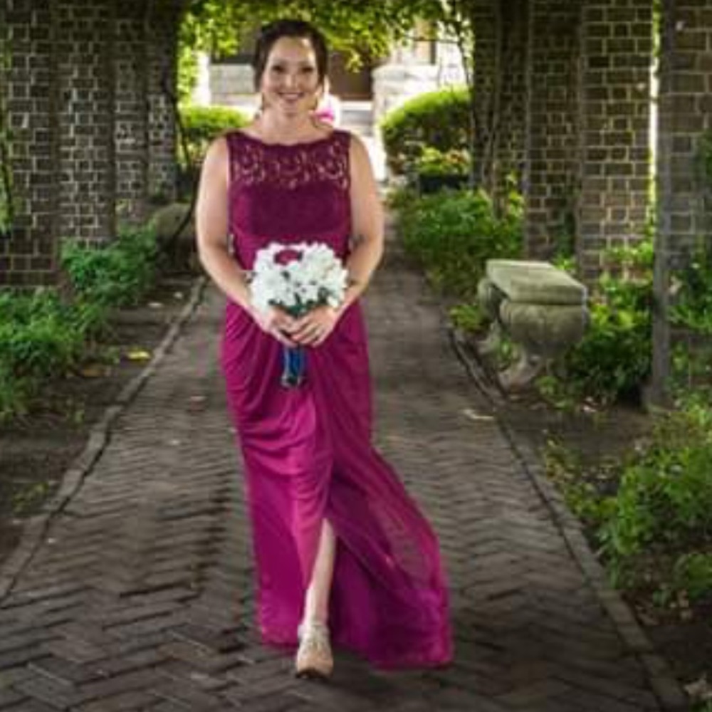 David’s Bridal size 8 Sangria dress